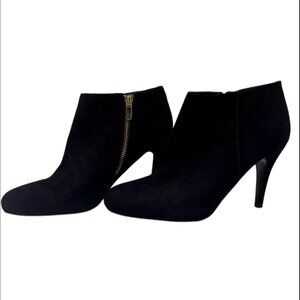 Audrey Brooke Womens Black Suede Ankle Boots Size 8.5 M